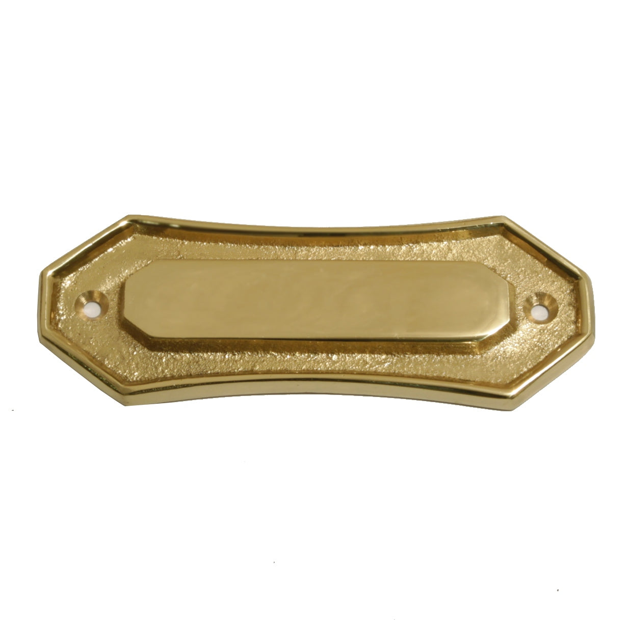 achteckiges Messingschild